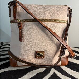 Dooney & Bourke Light Pink and Brown Crossbody Bag